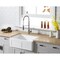 Gourmetier Solid Surface Stone Apron Front Farmhouse Sgl Bowl Kitchen Sink, White GKFA301810DS - alternate 2